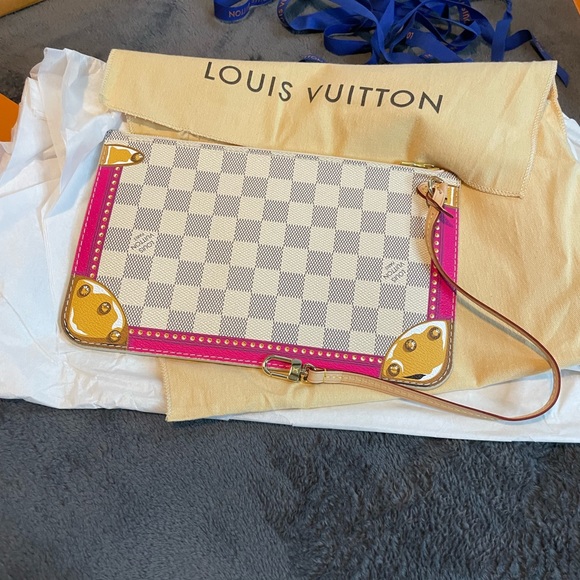 Louis Vuitton Neverfull Damier Azur Summer Trunk Pouche/Clutch - Picture 2 of 11